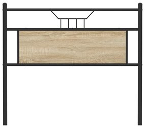 sonoma tölgy színű szerelt fa és acél fejtámla 100 cm