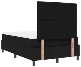 Box Spring Ágy Matraccal Fekete Kis Kétszemélyes Szövet