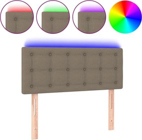 vidaXL tópszínű szövet LED-es fejtámla 100x5x78/88 cm
