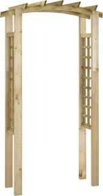 vidaXL impregnált tömör fenyőfa rácsos boltív 110 x 60 x 210 cm