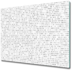 Üveg vágódeszka bináris kód 60x52 cm