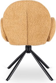 Fortó Étkezőszék Mustár Bouclé Kárpittal. MUSSO