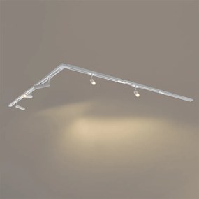 Modern sínrendszer 5 fehér spotlámpával, 1 fázisú - Iconic Ivy