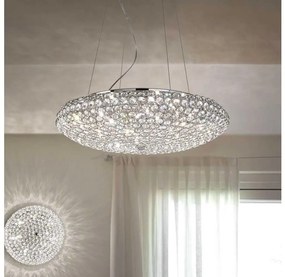Ideal Lux - LED Kristály csillár zsinóron KING 12xG9/3W/230V átm. 65 cm króm