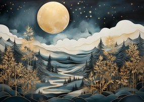 Poszter 84,1x59,4cm Az éjszakai erdő suttogásai