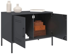 2 db antracitszürke acél TV-szekrény 68 x 39 x 50,5 cm