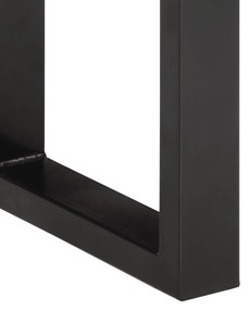 tömör újrahasznosított fa és acél pad 160 cm