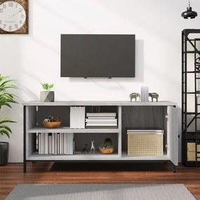 szürke sonoma színű szerelt fa TV-szekrény 100x40x45 cm