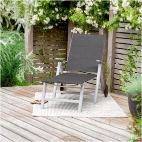 Kerti napozóágy két kerékkel Vanage szürke VG-6910