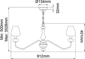 Elstead Lighting ARMAND DL-ARMAND8-AB Csillár 8x40W/E14