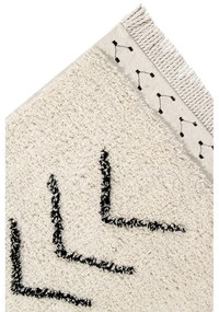 Krémszínű mosható kézi szövésű pamut szőnyeg 140x210 cm Bereber Rhombs – Lorena Canals