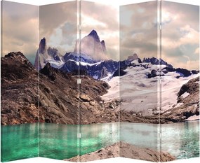 Paraván - Hegyi tó képe (210x170 cm)