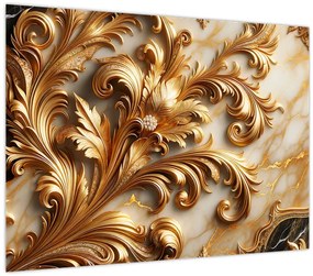 Üveg kép - Márvány arannyal (70x50 cm)