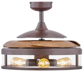 FANAWAY 212925 - LED mennyezeti ventilátor CLASSIC 3xE27/4W/230V barna + DO