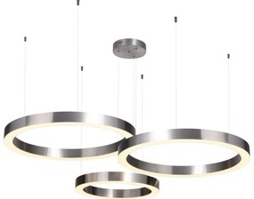 CIRCLE LED design függőlámpa szett - nikkel - 40+60+60cm