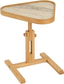 Opus Ucgen 46 - Oak, White Marble