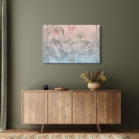Kép - Trópusi növények a falon (90x60 cm)