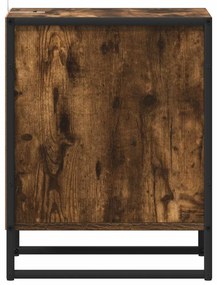 vidaXL Éjjeli asztal fiókkal Füstös tölgy 39,5 x 30 x 50 cm Faanyag