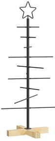 Fém karácsonyfa állvánnyal Fekete 90 cm Porszórt Acél