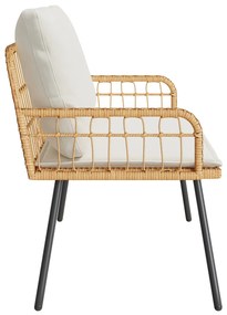 Kerti Pad Natúr 114x64x78 cm Polirattan