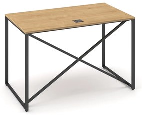 ProX asztal 118 x 67 cm, burkolattal, hamilton tölgy / grafit