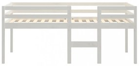 fehér tömör fenyőfa magasított ágy 90x200 cm