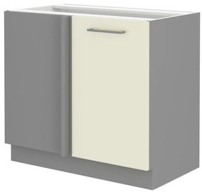 Alsó konyhaszekrény Kelyn 105 ND 1F BB (fényes krém + szürke). 1032748