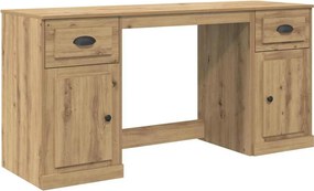 vidaXL Íróasztal szekrénnyel Artisan tölgy 154,5 x 50 x 75 cm Faanyag