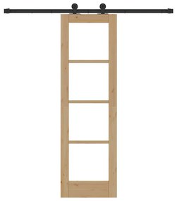 Csúszóajtó ORKDAL Barna 61 x 198.5 cm Fa és fém