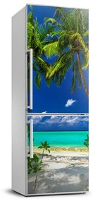 Hűtő matrica Trópusi tengerpart FridgeStick-70x190-f-110568122