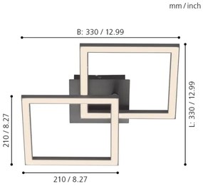Eglo 75569 - LED Mennyezeti lámpa PALMAVES LED/20,5W/230V