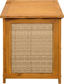 vidaXL Kerti Tároló Doboz 185 L Tömör Akácfa 90 x 50 x 56 cm Bézs