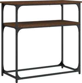 vidaXL barna tölgyszínű szerelt fa tálalóasztal 75x35,5x75 cm