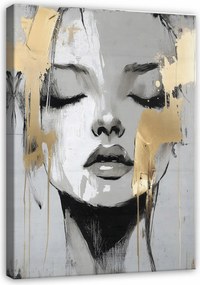 Vászonkép Nappali Hálószobába Nő Arc Glamour Vászon Falikép 40x30