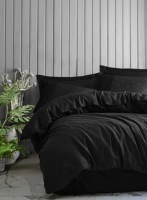 Dama jacquard pamut szatén dupla ágyneműhuzat garnitúra 200 × 220 cm, fekete