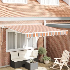 Automatikus Behúzható Napernyő Többszínű Csík 350x250 cm