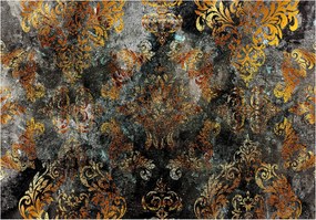 Fotótapéta Arany Damask Fekete vinil elegáns minta 368x280 +ragasztó