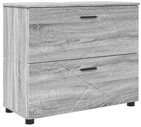 Fürdőszoba bútor szett 2 pcs Szürke sonoma 76.5 x 35 x 64 cm