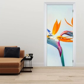 Fotótapéta ajtóra - Papagájvirág (95x205cm)