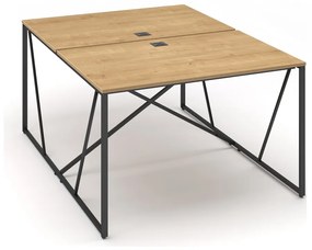 ProX asztal 118 x 163 cm, burkolattal, hamilton tölgy / grafit