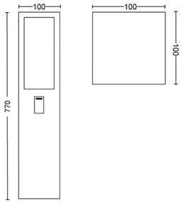 Philips 17432/30/P7 - LED RGB Kültéri lámpa Hue IMPRESS 2xLED/8W/230V IP44