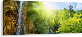 Kép - vízesések az erdőben (120x50 cm)