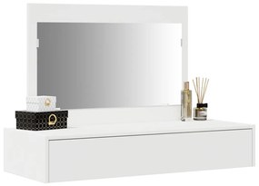 Fali Sminkasztal Fehér 100x40x70 cm