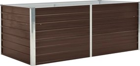 vidaXL barna horganyzott acél kerti magaságyás 160 x 80 x 45 cm
