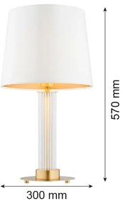 Argon 8540 - Asztali lámpa HAMPTON 1xE27/15W/230V fehér