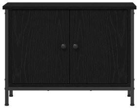 fekete tölgy TV állvány Fekete tölgy Szerelt fa 60 x 35 x 45 cm