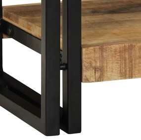 Konzolasztal 90x33x75 cm Tömör durva mangófából