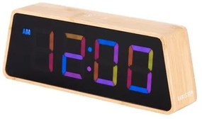 Karlsson 5931 design LED-es ébresztőóra/óra 19 cm, bambusz