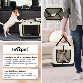 Leopet Szállítódoboz kutyáknak L 70 x 52 x 52 cm bézs