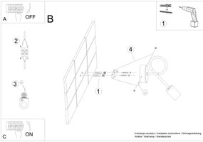 Sollux SL.1430 - Fali lámpa LOOP 1xE27/15W/230V fehér
